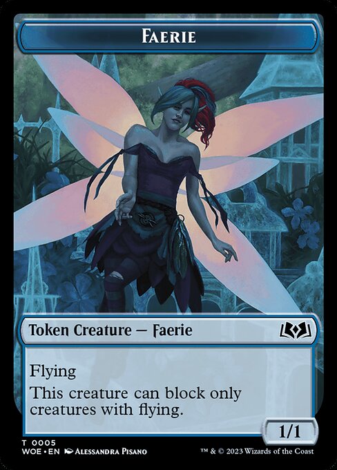 MTG Faerie Token WOE 005 Token Foil