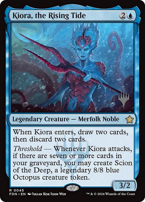 MTG Kiora, the Rising Tide PFDN 045p Promo Pack Nonfoil