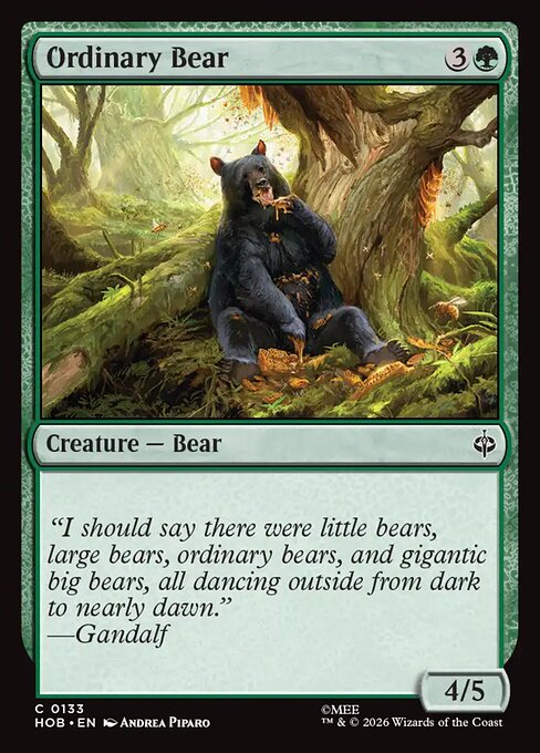 MTG Ordinary Bear HOB 133 Regular Nonfoil