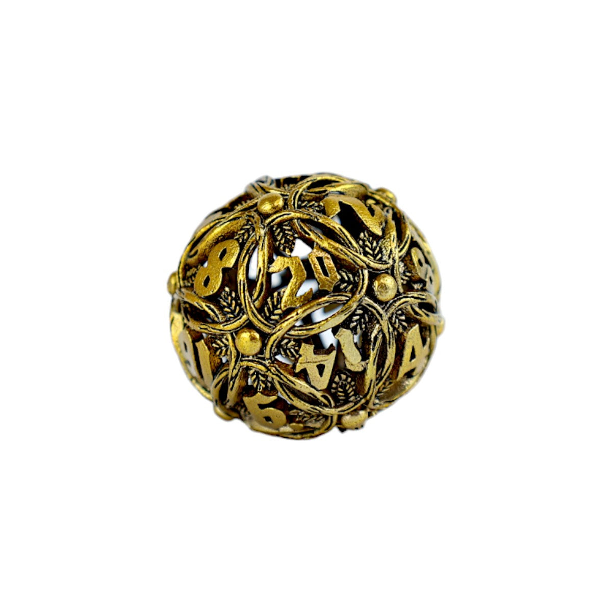 Metal Dice Set Hollow Vines - Ancient Bronze