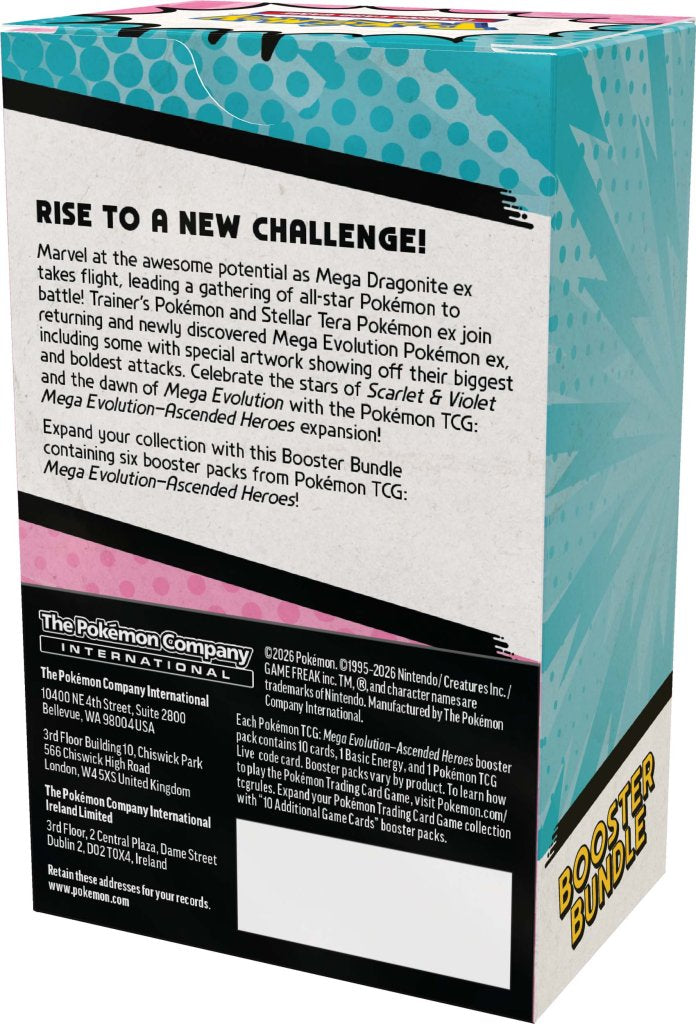 Pokemon TCG: Mega Evolution 2.5 - Ascended Heroes Booster Bundle - preorder