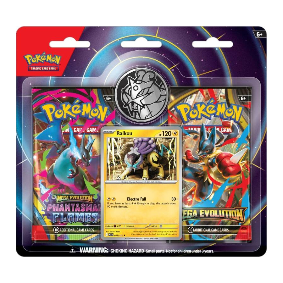 Pokemon TCG Mega Evolutions Ascended Heroes 2pk Blister Raikou - preorder