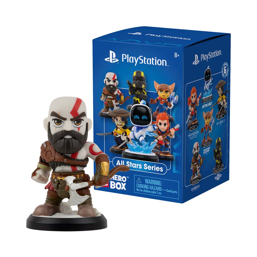 YuMe PlayStation All Stars Kratos blind box package and collectible figure