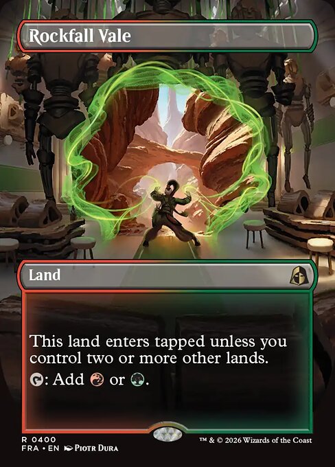 MTG Rockfall Vale FRA 400 Borderless Portal View Foil front