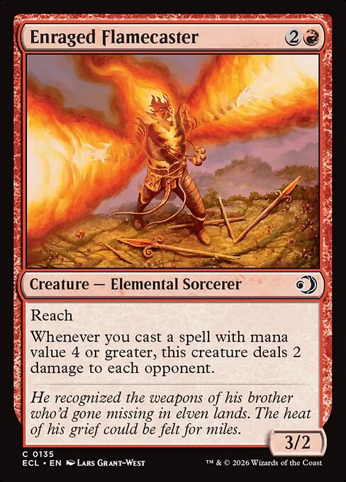 MTG Enraged Flamecaster ECL 135 Regular Nonfoil