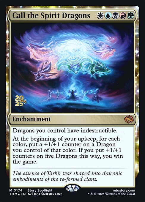 MTG Call the Spirit Dragons PTDM 174s Prerelease Foil