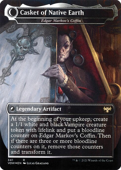 MTG Edgar, Charmed Groom // Edgar Markov's Coffin VOW 341 Dracula Series Nonfoil reverse