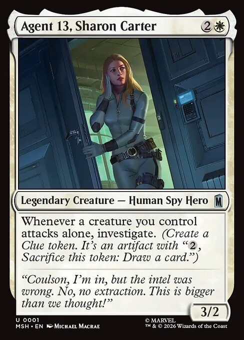 MTG Agent 13, Sharon Carter MSH 001 Regular Nonfoil