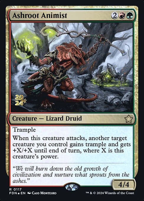 MTG Ashroot Animist PFDN 117s Prerelease Foil