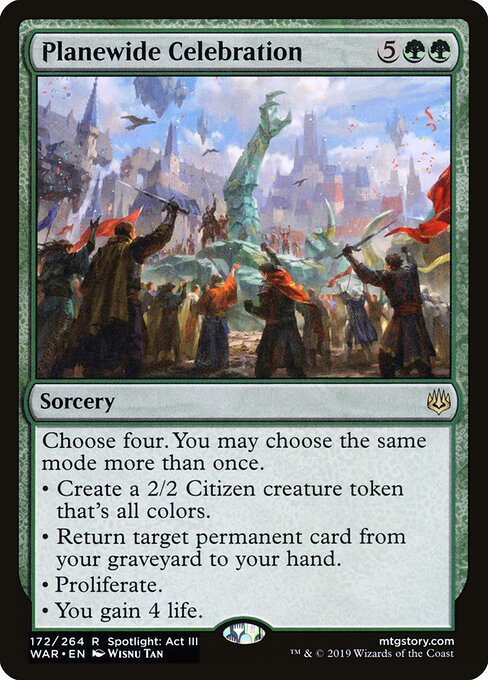 MTG Planewide Celebration WAR 172 Standard Foil front