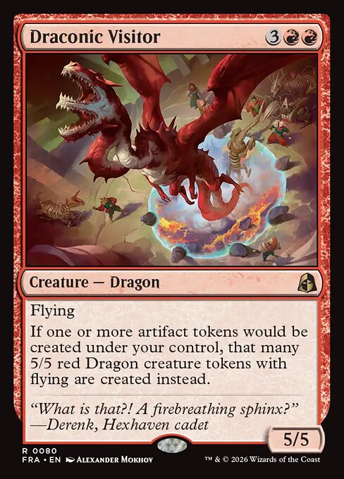 MTG Draconic Visitor FRA 080 Standard Foil front