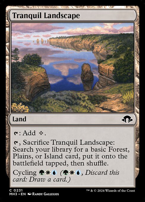MTG Tranquil Landscape MH3 231 Regular Foil