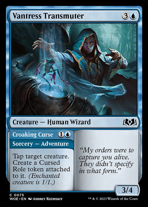 MTG Vantress Transmuter // Croaking Curse WOE 075 Regular Foil