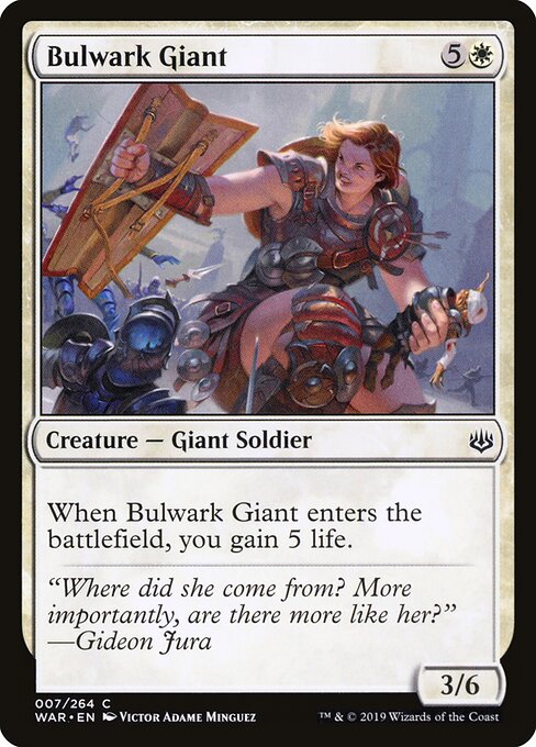 MTG Bulwark Giant WAR 007 Standard Nonfoil front