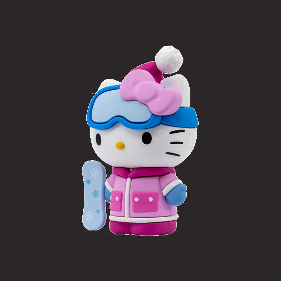 Hello Kitty seasonal outfit collectible figurine snowboarding