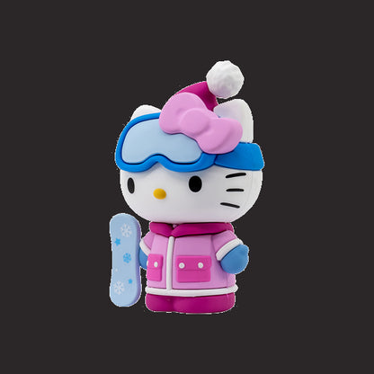 Hello Kitty seasonal outfit collectible figurine snowboarding