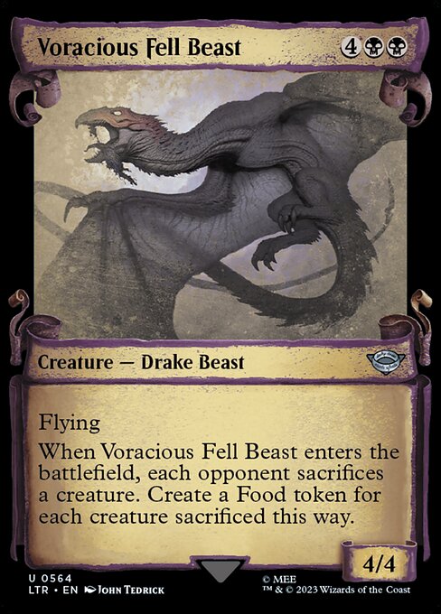 MTG Voracious Fell Beast LTR 564 Showcase Scrolls of Middle-earth Nonfoil