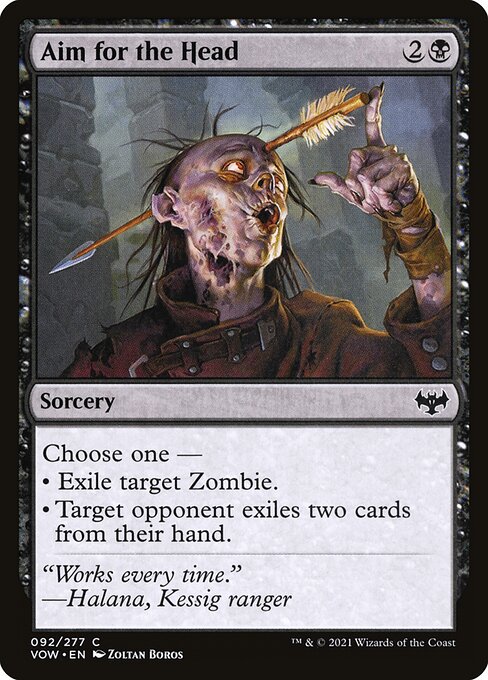 MTG Aim for the Head VOW 092 Standard Nonfoil front