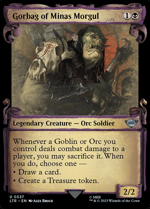 MTG Gorbag of Minas Morgul LTR 537 Showcase Scrolls of Middle-earth Silver Foil