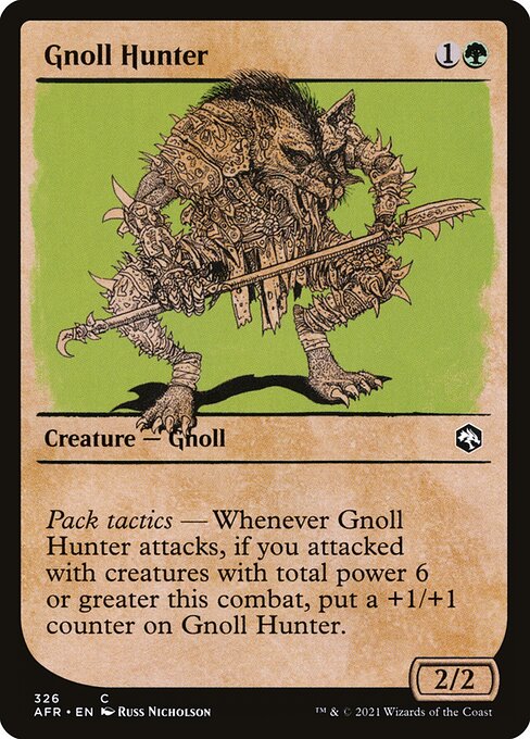 MTG Gnoll Hunter AFR 326 Rulebook Showcase Foil