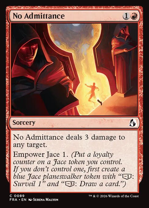 MTG No Admittance FRA 089 Standard Nonfoil front