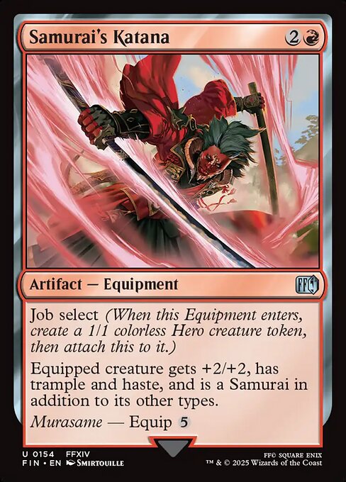 MTG Samurai's Katana FIN 154 Regular Nonfoil