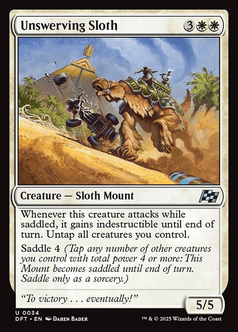 MTG Unswerving Sloth DFT 034 Regular Foil