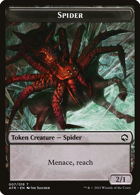 MTG Spider Token AFR 007 Token Foil