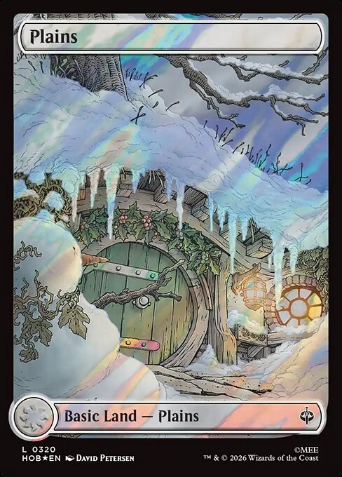 MTG Plains HOB 320 Full Art Land Surge Foil