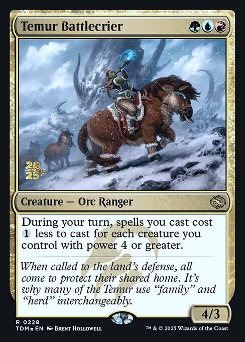 MTG Temur Battlecrier PTDM 228s Prerelease Foil