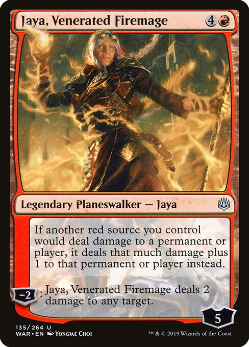 MTG Jaya, Venerated Firemage WAR 135 Standard Foil front