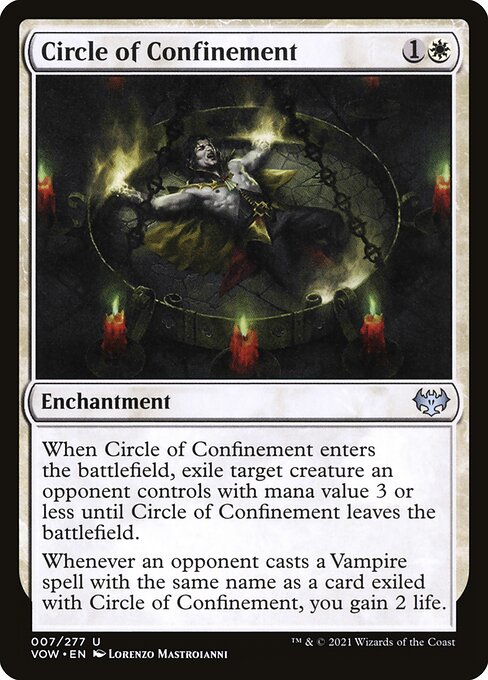 MTG Circle of Confinement VOW 007 Standard Nonfoil front