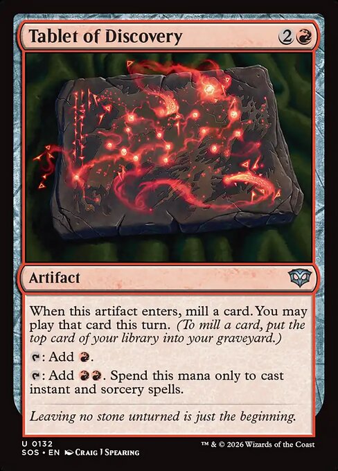 MTG Tablet of Discovery SOS 132 Regular Nonfoil