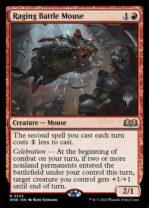 MTG Raging Battle Mouse PWOE 143p Promo Pack Foil