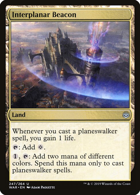 MTG Interplanar Beacon WAR 247 Standard Nonfoil front
