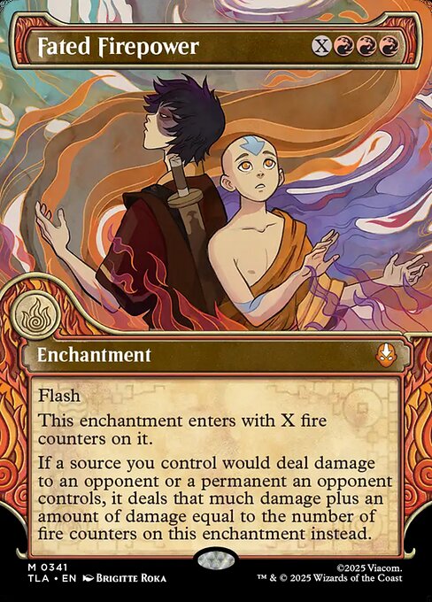 MTG Fated Firepower TLA 341 Borderless Elemental Frame Nonfoil