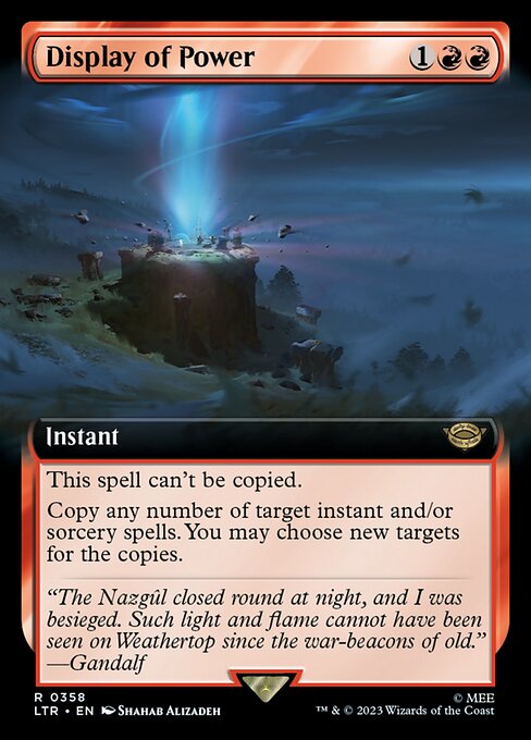 MTG Display of Power LTR 358 Extended Art Foil