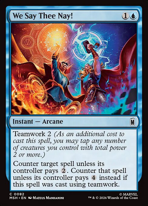 MTG We Say Thee Nay! MSH 082 Regular Foil