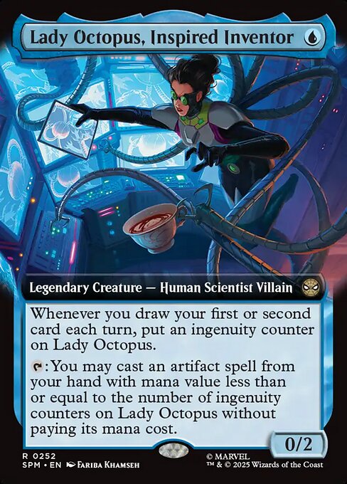 MTG Lady Octopus, Inspired Inventor SPM 252 Extended Art Foil
