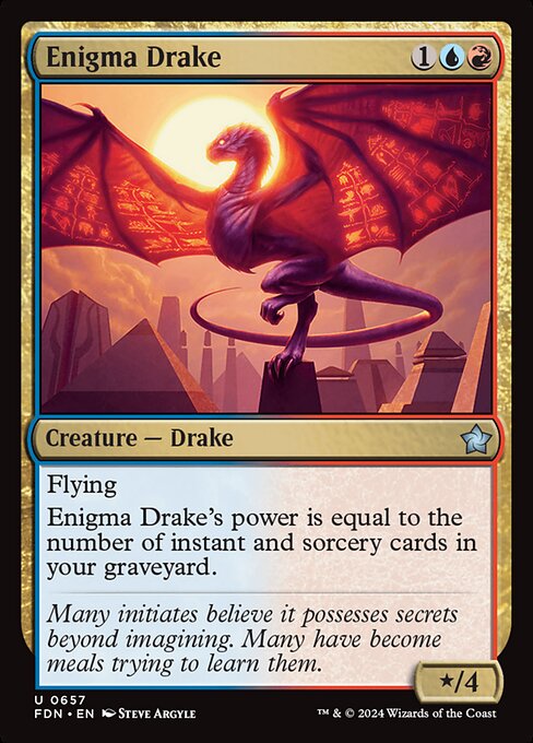 MTG Enigma Drake FDN 657 Starter Collection Nonfoil