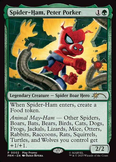 MTG Spider-Ham, Peter Porker PW25 010 WPN Play Promo Foil