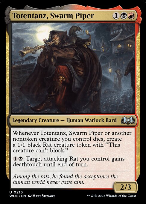 MTG Totentanz, Swarm Piper WOE 216 Regular Nonfoil