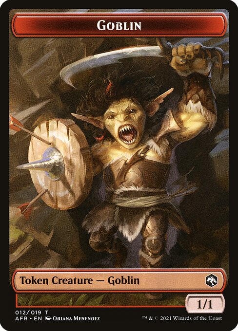 MTG Goblin Token AFR 012 Token Foil