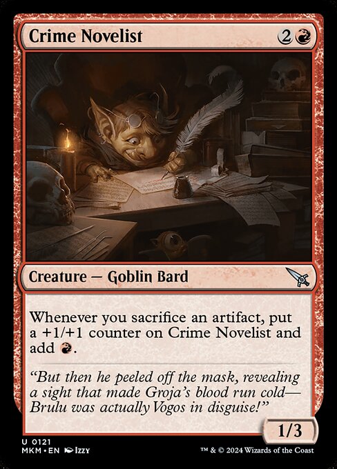 MTG Crime Novelist MKM 121 Regular Nonfoil