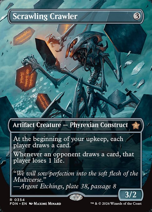 MTG Scrawling Crawler FDN 354 Borderless Nonfoil