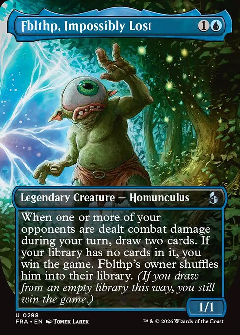 MTG Fblthp, Impossibly Lost FRA 298 Borderless Echoed Pairs Nonfoil front