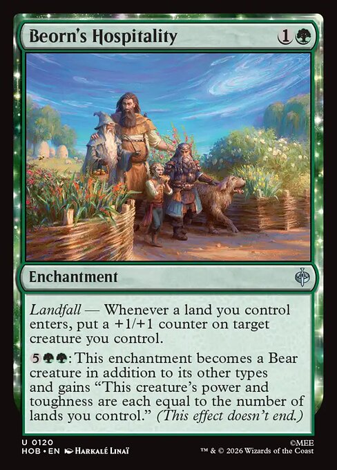 MTG Beorn's Hospitality HOB 120 Regular Nonfoil
