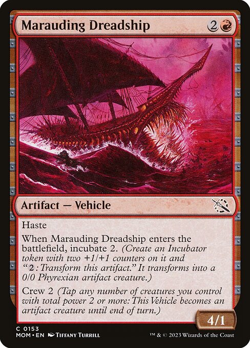 MTG Marauding Dreadship MOM 153 Regular Foil