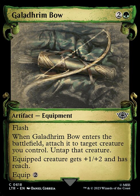MTG Galadhrim Bow LTR 618 Showcase Scrolls of Middle-earth Silver Foil