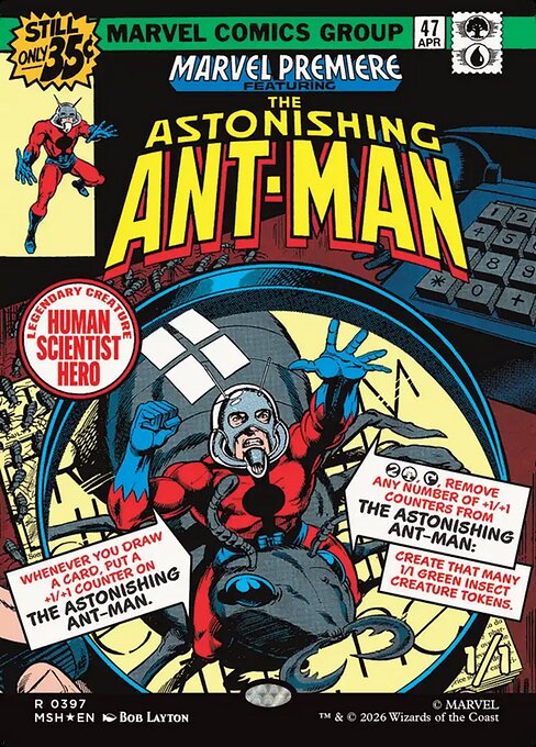 MTG The Astonishing Ant-Man MSH 397 Borderless Classic Comic Foil